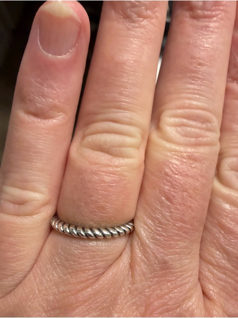 James Avery Retired Sterling Silver Small Twisted Wire Ring - Picture 3 of 4